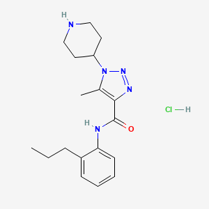 5-methyl-1-piperidin-4-yl-N-(2-propylphenyl)triazole-4-carboxamide;hydrochloride