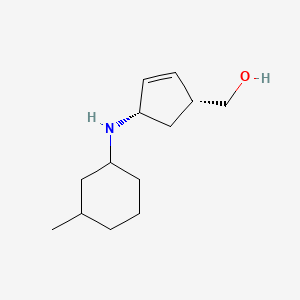 [(1R,4S)-4-[(3-methylcyclohexyl)amino]cyclopent-2-en-1-yl]methanol