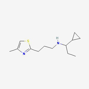 1-cyclopropyl-N-[3-(4-methyl-1,3-thiazol-2-yl)propyl]propan-1-amine