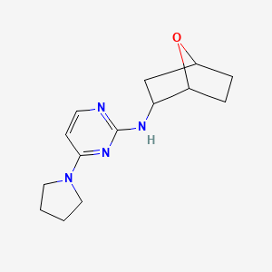 molecular formula C14H20N4O B7639931 N-(7-oxabicyclo[2.2.1]heptan-2-yl)-4-pyrrolidin-1-ylpyrimidin-2-amine 