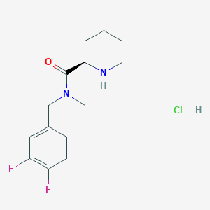 (2R)-N-[(3,4-difluorophenyl)methyl]-N-methylpiperidine-2-carboxamide;hydrochloride