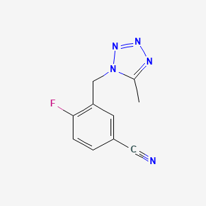 4-Fluoro-3-[(5-methyltetrazol-1-yl)methyl]benzonitrile