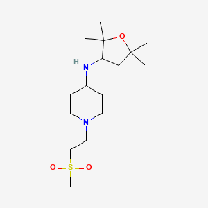 molecular formula C16H32N2O3S B7639964 1-(2-methylsulfonylethyl)-N-(2,2,5,5-tetramethyloxolan-3-yl)piperidin-4-amine 