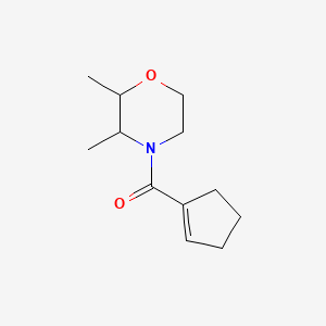 molecular formula C12H19NO2 B7639968 Cyclopenten-1-yl-(2,3-dimethylmorpholin-4-yl)methanone 