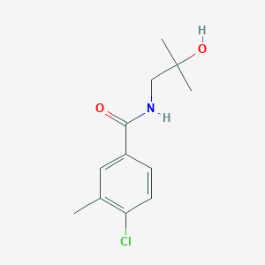 molecular formula C12H16ClNO2 B7639985 4-chloro-N-(2-hydroxy-2-methylpropyl)-3-methylbenzamide 