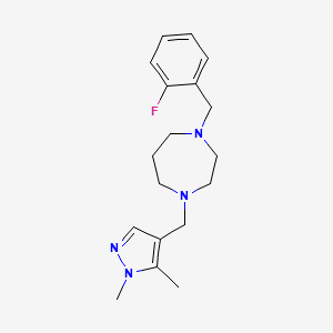 1-[(1,5-Dimethylpyrazol-4-yl)methyl]-4-[(2-fluorophenyl)methyl]-1,4-diazepane