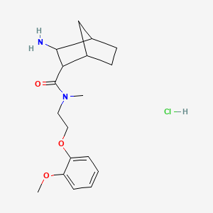 3-amino-N-[2-(2-methoxyphenoxy)ethyl]-N-methylbicyclo[2.2.1]heptane-2-carboxamide;hydrochloride