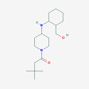 1-[4-[[2-(Hydroxymethyl)cyclohexyl]amino]piperidin-1-yl]-3,3-dimethylbutan-1-one