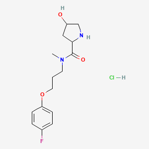 N-[3-(4-fluorophenoxy)propyl]-4-hydroxy-N-methylpyrrolidine-2-carboxamide;hydrochloride