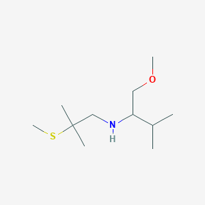 molecular formula C11H25NOS B7640041 1-methoxy-3-methyl-N-(2-methyl-2-methylsulfanylpropyl)butan-2-amine 