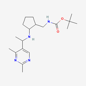 tert-butyl N-[[2-[1-(2,4-dimethylpyrimidin-5-yl)ethylamino]cyclopentyl]methyl]carbamate