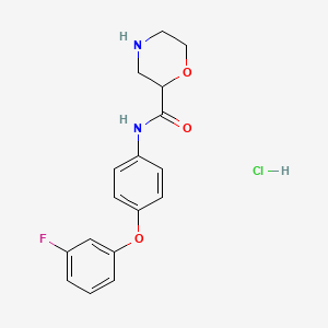 N-[4-(3-fluorophenoxy)phenyl]morpholine-2-carboxamide;hydrochloride