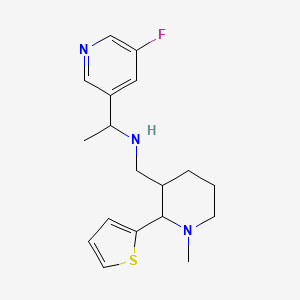 1-(5-fluoropyridin-3-yl)-N-[(1-methyl-2-thiophen-2-ylpiperidin-3-yl)methyl]ethanamine