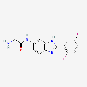 2-amino-N-[2-(2,5-difluorophenyl)-3H-benzimidazol-5-yl]propanamide