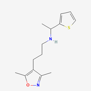 molecular formula C14H20N2OS B7640080 3-(3,5-dimethyl-1,2-oxazol-4-yl)-N-(1-thiophen-2-ylethyl)propan-1-amine 