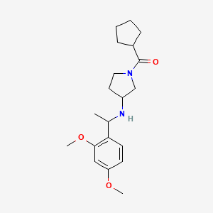 Cyclopentyl-[3-[1-(2,4-dimethoxyphenyl)ethylamino]pyrrolidin-1-yl]methanone