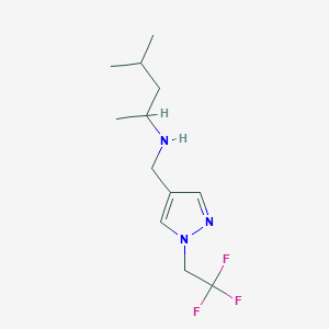 4-methyl-N-[[1-(2,2,2-trifluoroethyl)pyrazol-4-yl]methyl]pentan-2-amine