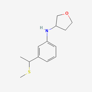 N-[3-(1-methylsulfanylethyl)phenyl]oxolan-3-amine