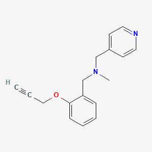 N-methyl-N-[(2-prop-2-ynoxyphenyl)methyl]-1-pyridin-4-ylmethanamine