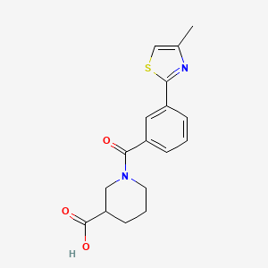 1-[3-(4-Methyl-1,3-thiazol-2-yl)benzoyl]piperidine-3-carboxylic acid