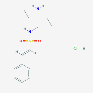 (E)-N-(2-amino-2-ethylbutyl)-2-phenylethenesulfonamide;hydrochloride