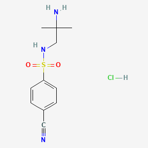 N-(2-amino-2-methylpropyl)-4-cyanobenzenesulfonamide;hydrochloride