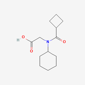 molecular formula C13H21NO3 B7640173 2-[Cyclobutanecarbonyl(cyclohexyl)amino]acetic acid 