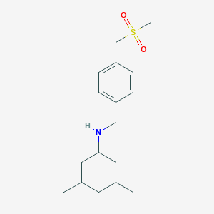 3,5-dimethyl-N-[[4-(methylsulfonylmethyl)phenyl]methyl]cyclohexan-1-amine