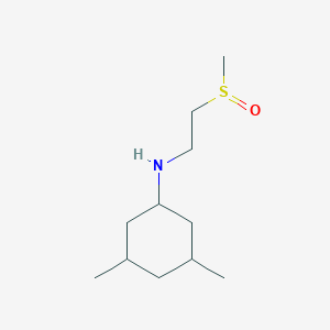 molecular formula C11H23NOS B7640193 3,5-dimethyl-N-(2-methylsulfinylethyl)cyclohexan-1-amine 