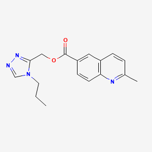 molecular formula C17H18N4O2 B7640218 (4-Propyl-1,2,4-triazol-3-yl)methyl 2-methylquinoline-6-carboxylate 