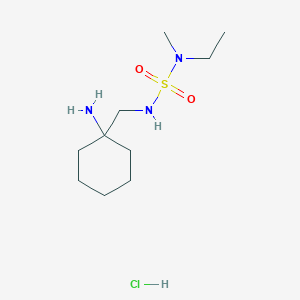 molecular formula C10H24ClN3O2S B7640227 1-Amino-1-[[[ethyl(methyl)sulfamoyl]amino]methyl]cyclohexane;hydrochloride 