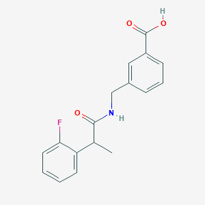 3-[[2-(2-Fluorophenyl)propanoylamino]methyl]benzoic acid