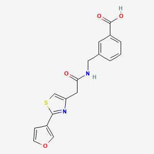 3-[[[2-[2-(Furan-3-yl)-1,3-thiazol-4-yl]acetyl]amino]methyl]benzoic acid