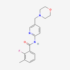 2-fluoro-3-methyl-N-[5-(morpholin-4-ylmethyl)pyridin-2-yl]benzamide