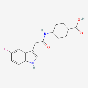 4-[[2-(5-fluoro-1H-indol-3-yl)acetyl]amino]cyclohexane-1-carboxylic acid