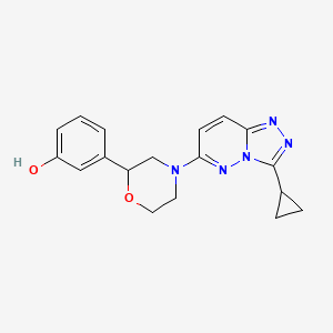 3-[4-(3-Cyclopropyl-[1,2,4]triazolo[4,3-b]pyridazin-6-yl)morpholin-2-yl]phenol