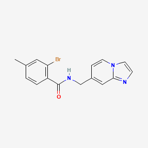 2-bromo-N-(imidazo[1,2-a]pyridin-7-ylmethyl)-4-methylbenzamide