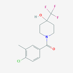 (4-Chloro-3-methylphenyl)-[4-hydroxy-4-(trifluoromethyl)piperidin-1-yl]methanone