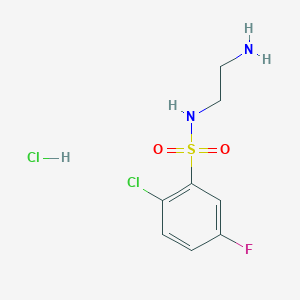 N-(2-aminoethyl)-2-chloro-5-fluorobenzenesulfonamide;hydrochloride