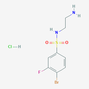 N-(2-aminoethyl)-4-bromo-3-fluorobenzenesulfonamide;hydrochloride