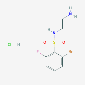 molecular formula C8H11BrClFN2O2S B7640426 N-(2-aminoethyl)-2-bromo-6-fluorobenzenesulfonamide;hydrochloride 