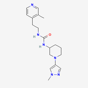 molecular formula C18H26N6O B7640429 1-[1-(1-Methylpyrazol-4-yl)piperidin-3-yl]-3-[2-(3-methylpyridin-4-yl)ethyl]urea 