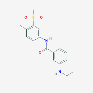 N-(4-methyl-3-methylsulfonylphenyl)-3-(propan-2-ylamino)benzamide