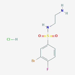 molecular formula C8H11BrClFN2O2S B7640475 N-(2-aminoethyl)-3-bromo-4-fluorobenzenesulfonamide;hydrochloride 