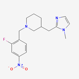 1-[(2-Fluoro-4-nitrophenyl)methyl]-3-[(1-methylimidazol-2-yl)methyl]piperidine