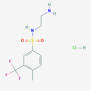 N-(2-aminoethyl)-4-methyl-3-(trifluoromethyl)benzenesulfonamide;hydrochloride