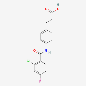 3-[4-[(2-Chloro-4-fluorobenzoyl)amino]phenyl]propanoic acid