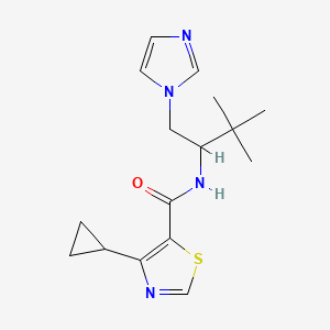 4-cyclopropyl-N-(1-imidazol-1-yl-3,3-dimethylbutan-2-yl)-1,3-thiazole-5-carboxamide