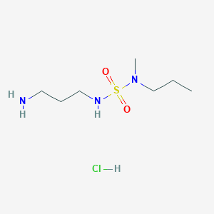 molecular formula C7H20ClN3O2S B7640552 1-Amino-3-[[methyl(propyl)sulfamoyl]amino]propane;hydrochloride 