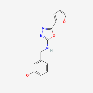 5-(furan-2-yl)-N-[(3-methoxyphenyl)methyl]-1,3,4-oxadiazol-2-amine